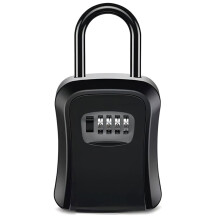 Wall Mounted Secure Key Safe with Key Lock Box Key Storage with 4-Digit Password Lock House Key Anti Theft Key Hider A