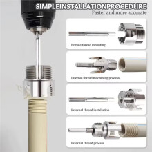 Pipe Threading Tool PVC Pipe Threading Cutter Water Pipe Internal External Thread Tapping Tool Electric Drill