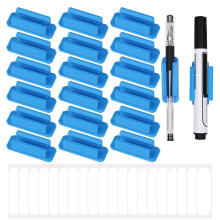 Pencil Holder for Desk Set of 20,Adhesive Pen Holder with 20 Extra Stickers,for Walls,Clipboards,Classroom,Office