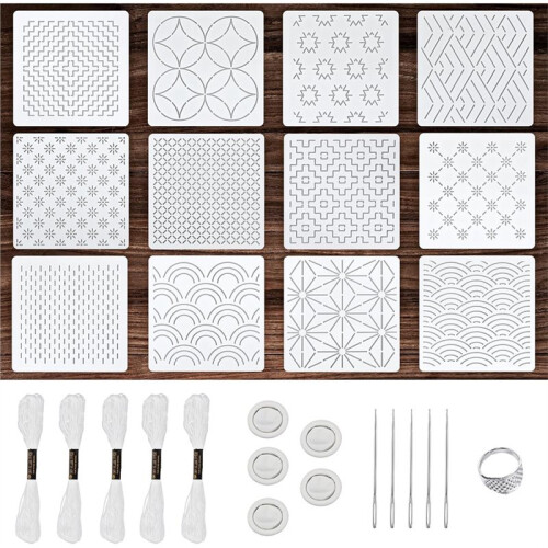 28pcs Plastic Stencil Kit, Template Pattern Geometric Embroidery Thread Drawing  Template for Hand Quilting Sewing
