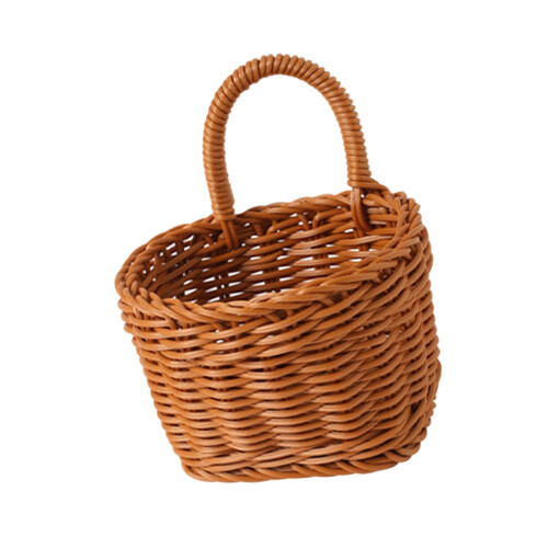 Stylish Plastic Handwoven Hanging Basket For Bathroom Kitchen-D