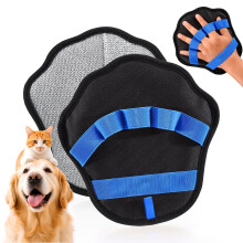 Gant d'épilation réutilisable pour animaux de compagnie,-Bleu