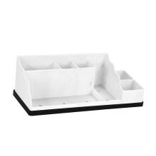 Practical Travel Toiletry bag pliable Design-white marble
