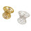 Zinc Alloy Strainer Holder Rustproof Drainable-gold and silver 1