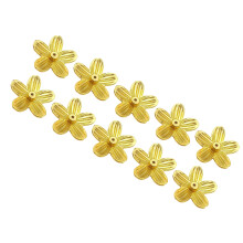 Miniature Flower Shape Scented Stick Holder Set Of 10-gold