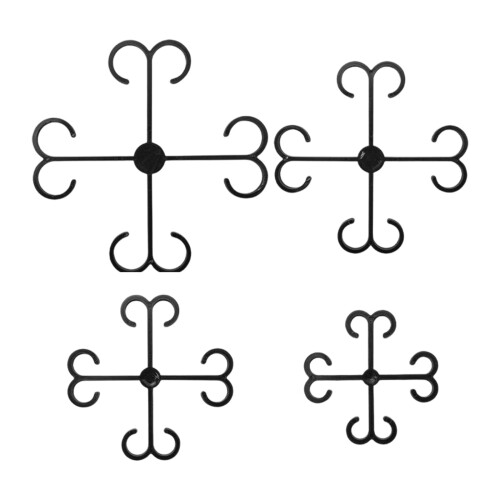 Lot de 4 clips de support à double crochet, supports de-Noir