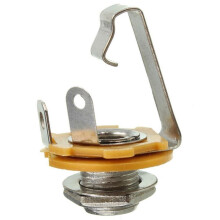 10PCS Electric Guitar Bass Mono Jack Socket 1/4" 6.35mm Input Jack Replacement Parts