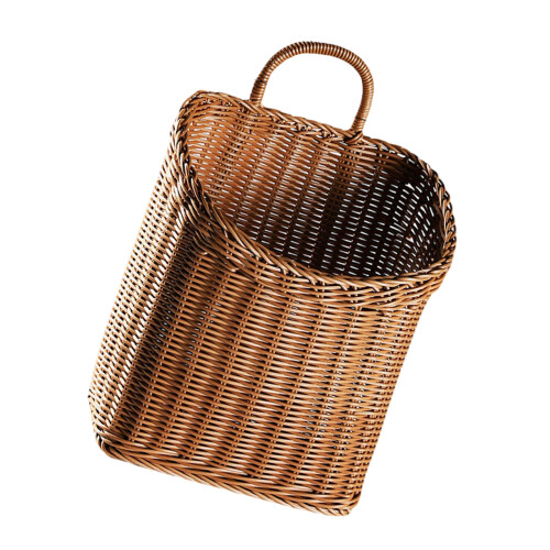 Portable Imitation Wicker Wall Container For Mail Magazines-XL