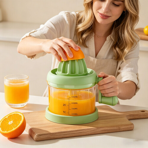Appareil à jus manuel avec couvercle construit à partir-Vert 2