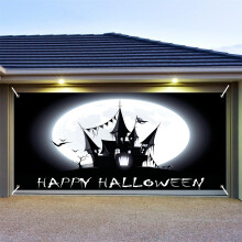 Halloweenská závěsná dekorativní látka na garážová vrata