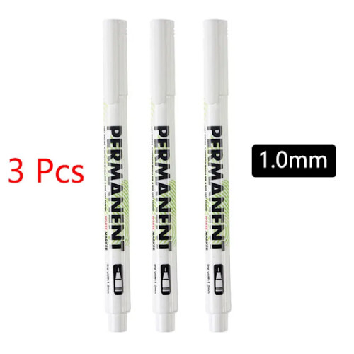 Stilou evidențiator alb, vârf fin de 0,8 mm, pachet de 3