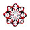 Snowflake Doormat Round Non-Slip Washable 40x40cm 1