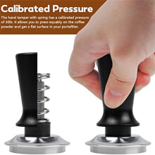 Espresso Tamper 51mm & Espresso Stirrer, Espresso Tamper, Calibrated Spring Loaded Hand Tamper Stainless Steel Base
