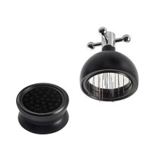 Black Coffee Distributor,Saving 22 Needles Rotating Valve Coffee Needle Distributor Fixed Cover for Powder 58mm