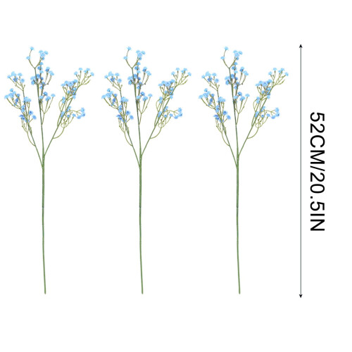 Artificial Blue Gypsophila Bouquet, 52 cm, 3-Piece Set 2