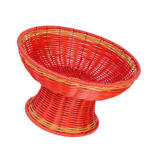 Elegante synthetisch geweven bak met stevige basis, perfect-Rood