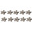 Blumenförmiger Räucherstäbchenhalter aus Legierung,-Silber 1