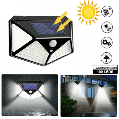 Solcellsvägglampa med PIR-sensor, 7W LED 1