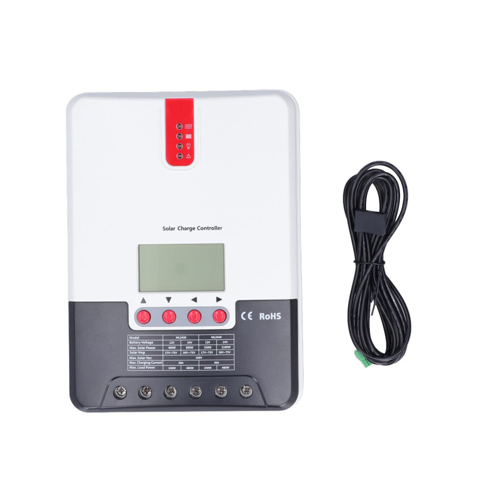 30A Mppt Solar Charge Controller 12V 24V Efficiency Dual Voltage Regulator For Rv Boat And Off Grid Systems 9310869838371