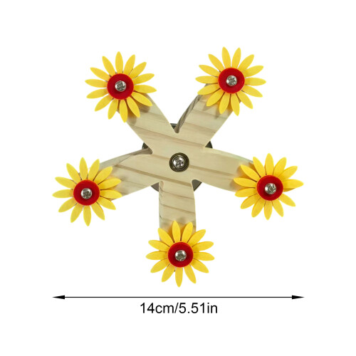 Natural Timber Bird Motion Wheel Circulating Chew Plaything 2