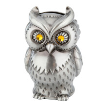 Metal Owl Money Box Coin Bank for Kids and Adults, Decorative Savings Container, Durable Metal