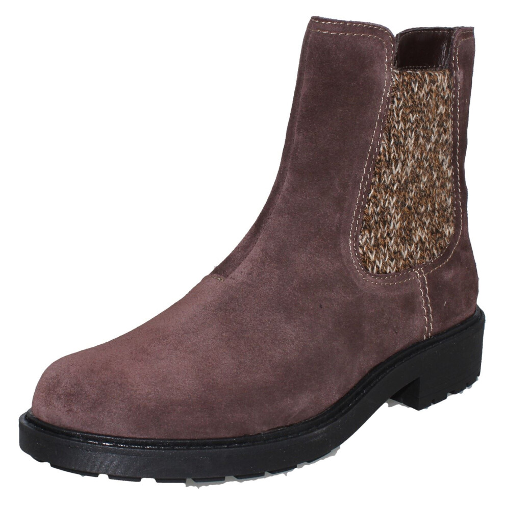Clarks (, Uk 6.5) Ladies Casual Zip Chelsea Ankle Boots - Opal Sky Brown