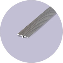 Aluminum Floor Transition Strip 40mm Dark Gray Adjustable TMolding Trim for Laminate Vinyl Doorway