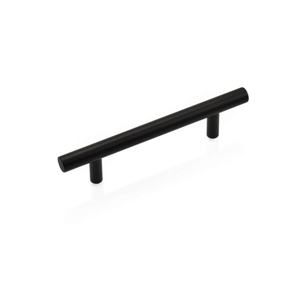 Matte Black Cabinet Handles 128Mm Durable Aluminum Tbar Drawer Pulls For Kitchen And Wardrobe 9310869838692
