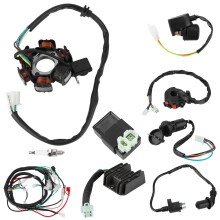 Elektrische startmotor stator spoel, hoogwaardige CDI kabelboom kit voor GY6 125cc 150cc Powersports reparatie