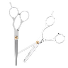 Kappersschaarset van hoogwaardig Japans roestvrij staal met hoog koolstofgehalte, bolle bladen voor professioneel knippen en uitdunnen van haar,