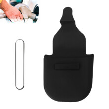 Magnetic Silicone Gas Pump Glove, Oil Resistant Reusable Fueling Glove with Ergonomic Grip Black