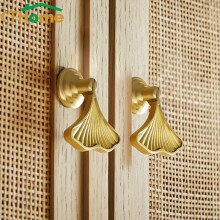 Gold Cabinet Handles Matched Pair for Dresser and Kitchen Drawers Brass Knobs Set of 2