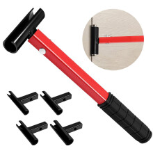 4 in 1 Door Hinge Adjustment Tool with Rubber Grip, Heavy Duty Steel Hinge Wrench for Residential and Commercial Doors