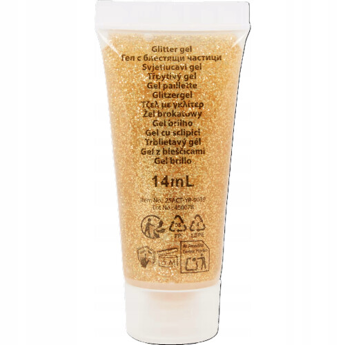 Gel pailleté pour le corps et le visage. 14 ml Doré