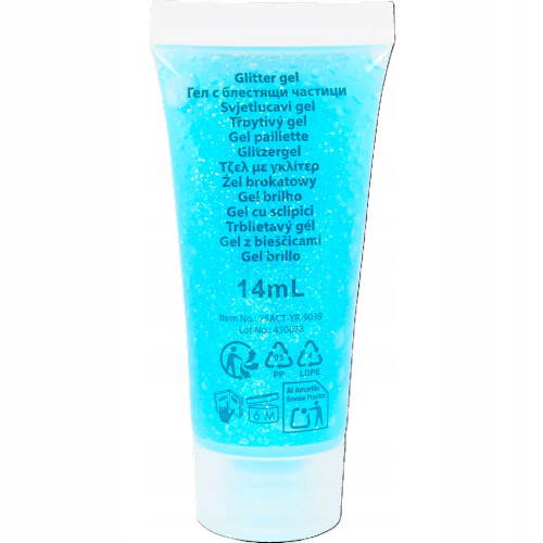 Gel glitter  för kropp och ansikte. 14 ml Blå
