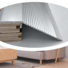 Floor Transition Strip Silver Aluminium Threshold Profile for Height Difference 1050mm