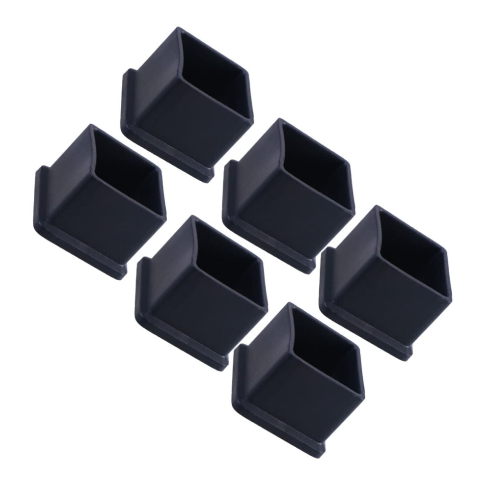 50Pcs Square Rubber Chair Leg Caps For Floor Scratch Protection And Noise Reduction 9310869838913