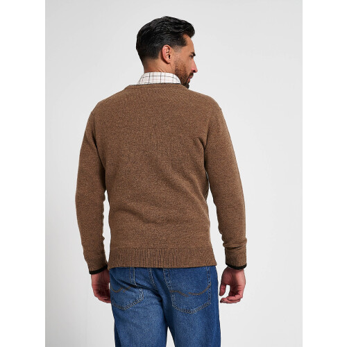 JACK PYKE Jack Pyke Ashcombe 100% Lambswool Crew Neck Knitted Jumper Pullover Barley Medium 1