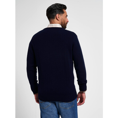 JACK PYKE Jack Pyke Ashcombe 100% Lambswool Crew Neck Knitted Jumper Pullover Navy Blue XX-Large 1