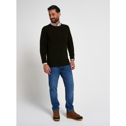 JACK PYKE Jack Pyke Ashcombe 100% Lambswool Crew Neck Knitted Jumper Pullover Deep Olive Small 2