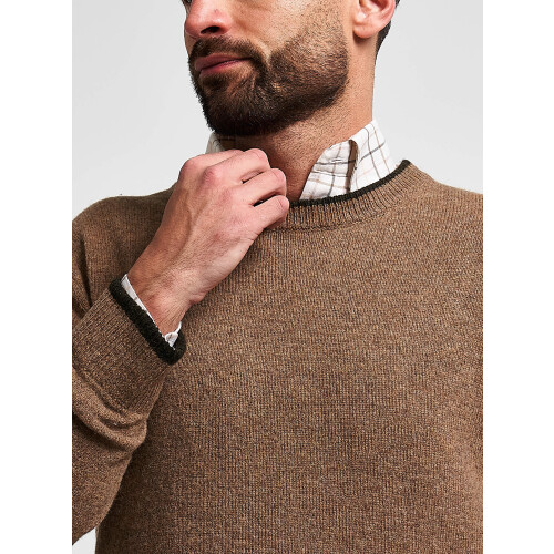 JACK PYKE Jack Pyke Ashcombe 100% Lambswool Crew Neck Knitted Jumper Pullover Barley Medium 2