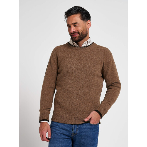 JACK PYKE Jack Pyke Ashcombe 100% Lambswool Crew Neck Knitted Jumper Pullover Barley X-Large 1