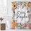 Hello Pumpkin Fall Shower Curtain Waterproof Polyester Fabric with Hooks 72x72 Thanksgiving Decor 4