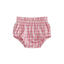 (12-18 Months, Pink) Baby Girl Plaid Shorts Frill Ruffled Elastic Waist Triangle Short Pants for Summer