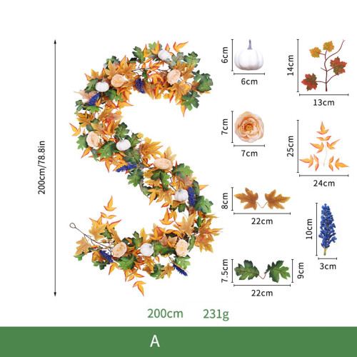 Halloween pumpkin vine decoration 78.8 inches