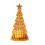 Glass Christmas Tree Light Gold Battery-Operated Timer 1