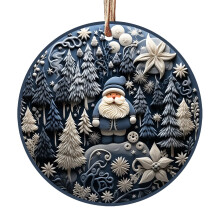 Harliver Blue Snowman Christmas Ornament 3 inch