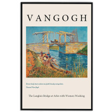 Van Gogh Canvas Wall Art: Langlois Bridge at Arles, 12x16