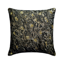 Capa de almofada jacquard preta 40x40cm (16x16 polegadas)