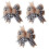 Buffalo Plaid Christmas Tree Topper Bow – 3 Pack 2